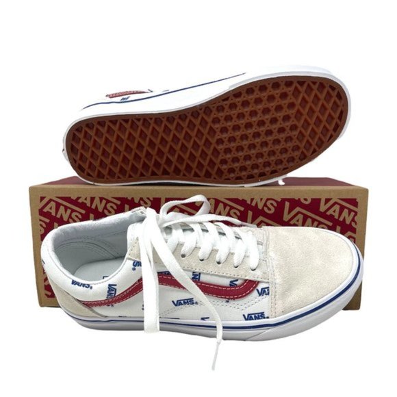 Vans Old Skool Shoes Women Size 7.5 Skate White Low Top Canvas Suede VN0A3WKT9M9 - Picture 8 of 10